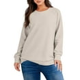 thumbnail image 3 of SHINE UP Sweatshirt for Women Long Sleeve Crewneck Tops Oversized Casual Pullover Shirts with Side Zipper, 3 of 8