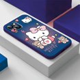 thumbnail image 1 of Cartoon Hello Kitty Cat Phone Case For iPhone 15 14 13 12 11 Pro Max Plus 12 13 Mini X XS Max Black Shell Shockproof Back RJ, 1 of 7