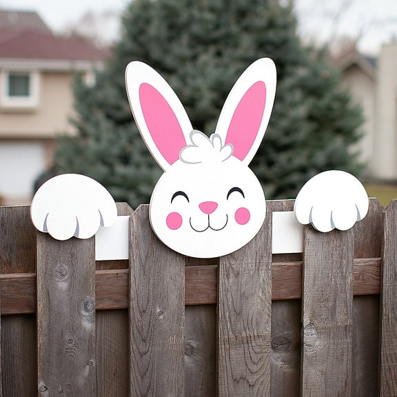 Bunny Fence Peeker Decoration