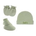 thumbnail image 2 of Sunjoy Tech 3Pcs/Set Baby Newborn Hats Mittens and Socks Set for Boys Girls Beanie Hat 0-6 Month, 2 of 2