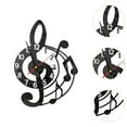 thumbnail image 6 of deevoka Wall Clock Musical Note Design Acrylic Silent for Office Bedroom Living Room Black, 6 of 9