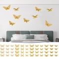 thumbnail image 2 of PEIBang 12 Pieces Butterfly Wall Stickers,3D Butterfly Wall Decals Gold Butterfly Decorations for Birthday Wedding Celebrations Party, 2 of 8