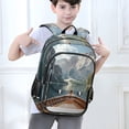 thumbnail image 6 of FORMRS Unisex School Backpack 17" Student Travel Bag with Laptop Compartment, Wooden Boat, 6 of 7
