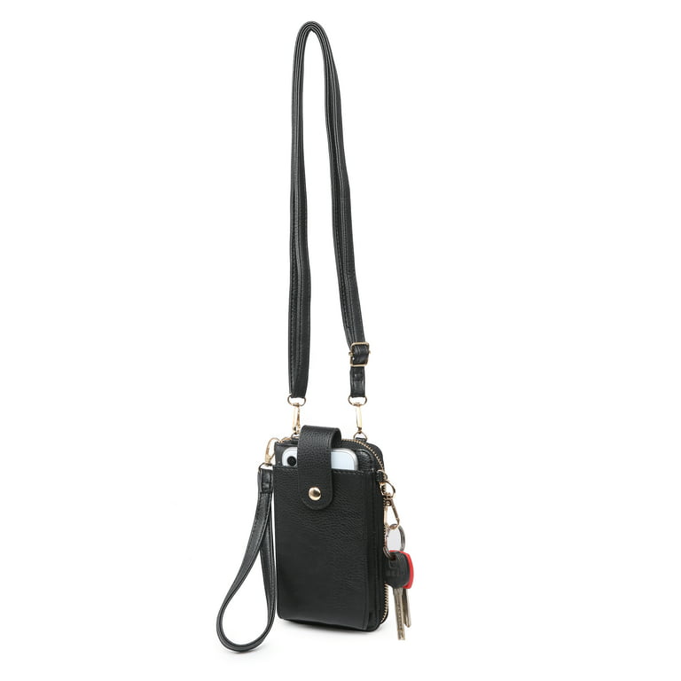Poppy Faux Leather Womens Crossbody Shoulder Bag Cell Phone Purse