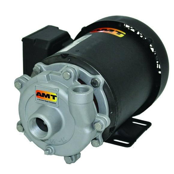 AMT Pump 369B-98 Straight Centrifugal Pump, Stainless Steel, 1-1/2 HP, 3 Phase, 230/460V, Curve G, 1-1/4" NPT Female Suction, 1" NPT Female Discharge Port