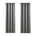 thumbnail image 2 of Style U 3-Piece Tension Rod and Grey Solid Rod Pocket Room Darkening Indoor Curtain Set, 2 of 5