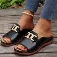thumbnail image 5 of Dakaela Womens Orthopedic Sandals Arch Support Wedge Platform Shoes Summer Casual Slides Black 8, 5 of 8