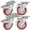 3 inch, variant on 2 inch Caster Wheels Heavy Duty Casters Set of 4 Locking Swivel Casters with Brake Double Ball Bearing No Noise Non Marking Top Plate Castor Wheels for Cart Furniture Workbench