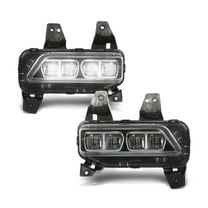 Pair Front LED Driving Lamp Fog Light Kit Left & Right Fit for 2020-2022 Kia Telluride Without Wiring Harness