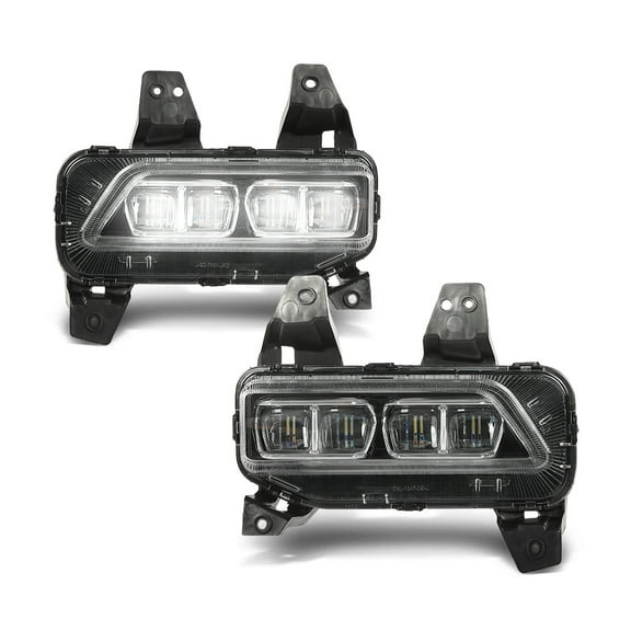 Pair Front LED Driving Lamp Fog Light Kit Left & Right Fit for 2020-2022 Kia Telluride Without Wiring Harness