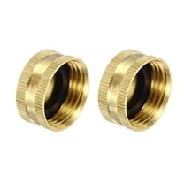 3/4" GHT Female Hose Adapter, 2 Pcs Garden Hose Connector, Gold
