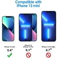 thumbnail image 3 of Screen Protector for iPhone 13 mini 5.4-Inch, Tempered Glass Film, 3-Pack, 3 of 5