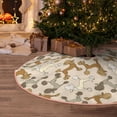 thumbnail image 6 of Daiia Cartoon Poodle Dog Drawing Merry Christmas Tree Skirt , Xmas Large Lace-up Tree Skirt, Santa Snowflakes Rustic Home Decorations New Year Party Farmhouse Decor-30", 6 of 7