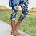 thumbnail image 2 of Idoravan Leggings for Women Capri Length Women'S Floral Printing Tight Yoga Pants Casual Fashion Leggings 3/4 Pants, 2 of 7