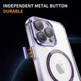 thumbnail image 5 of Magnetic for iPhone 15 Pro Max Case, [Fit for MagSafe] [Never Yellowing] [Military Grade Rugged Durable Protection] Back Slim Clear Wireless Charging Shockproof Premium Phone Case,Purple, 5 of 8