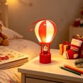 thumbnail image 4 of Luminous Hot Air Balloon Ornament, Plastic Christmas Decoration, Battery-Operated Glowing Design, for Tabletop Tree Party Holiday Display, 4 of 4