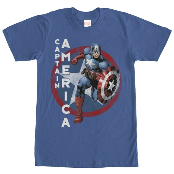 Men's Marvel Captain America  Graphic Tee Royal X Large