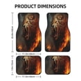 thumbnail image 2 of Cauagu Cool Flame Lion A Pattern Car Floor Mat Set of 4,Car Carpet Mats Car Mats with Anti-Slip Backing & Driver Heel Pad Universal Fit for Cars/Trucks/SUV/Vans, 2 of 6