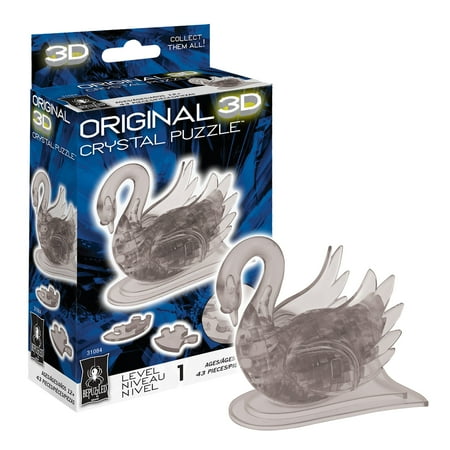 Swan Original 3D Crystal Puzzle from BePuzzled, Ages 12 and Up