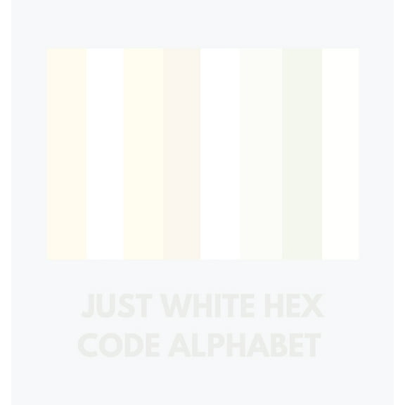 Just White Hex Code Alphabet, (Paperback)