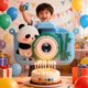thumbnail image 1 of Electrónica, fotografía, cámara digital infantil de 1080p con tarjeta de 32 GB, silicona suave a prueba de golpes, ideal como regalo de cumpleaños para niñas y niños de 3 a 12 años., 1 of 5
