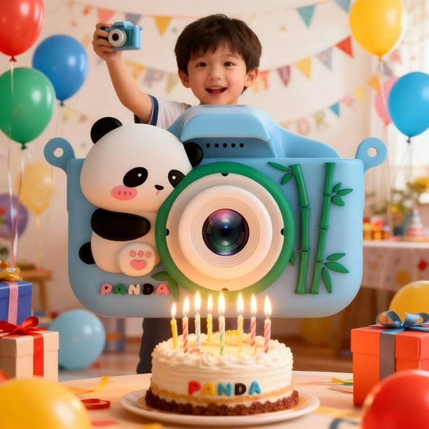 Electrónica, fotografía, cámara digital infantil de 1080p con tarjeta de 32 GB, silicona suave a prueba de golpes, ideal como regalo de cumpleaños para niñas y niños de 3 a 12 años.