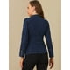 thumbnail image 4 of Chaquede mezclilde oficide trabajo de manlarcon solade jeans pamujer con bolsillos Azul medio L, 4 of 6