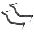 thumbnail image 1 of 2X Black RJ9 Telephone Phone Modem Coil Line Cord Cable 9.3 inch, 1 of 8