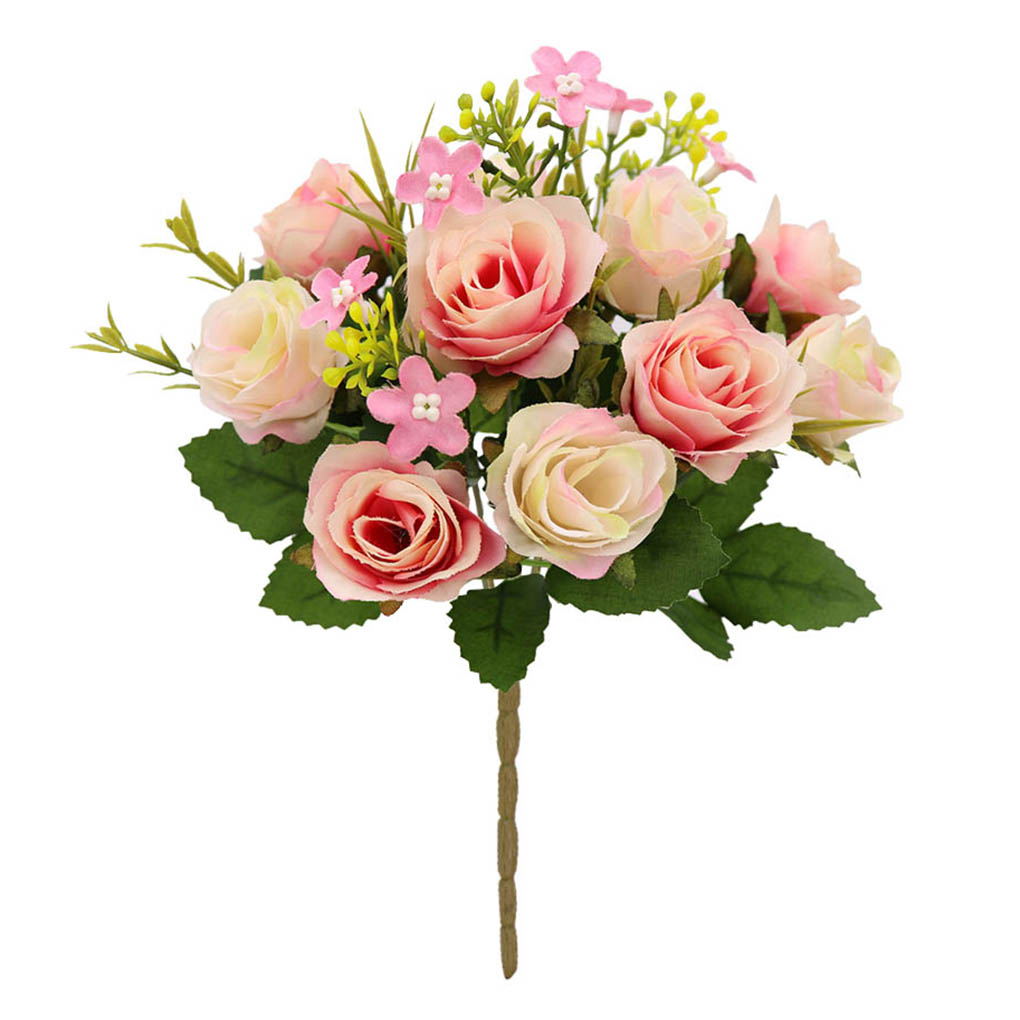 Worallymy 10head Artificial Rose Bouquet Simulation Flower Bouquet