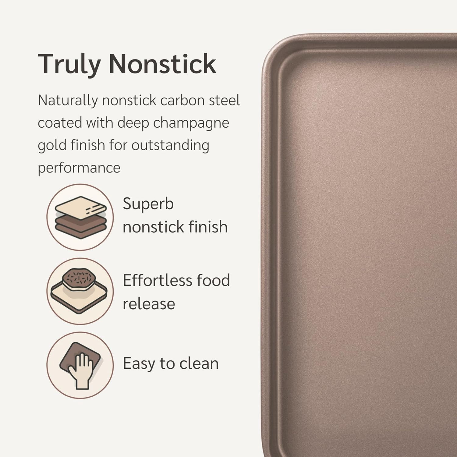 Nonstick 9x13 inch Quarter Baking Sheet Set of 2 | 13x9 inches Cookie Sheets | Best Non stick Cooking Pans, Small Tray for Toaster Oven | Baking Pan 9 x 13