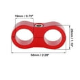 thumbnail image 4 of 4pcs Red AN10 19mm Hose Separator Clamp Fitting Adapter with Wrench for Car Aluminum Alloy, 4 of 7