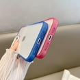 thumbnail image 6 of Summer Gradient Colour Two-Tone U Shield Phone case, Clear Phone case, Small Fresh Design, Multiple Colours Available, for iPhone 14 13 12 11 Pro Plus Max Phone case (P5,iPhone 14 Plus), 6 of 8