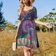 thumbnail image 4 of Mind Forest - Vestido de manga corta V2 vestidos de noche para mujer vestidos sueltos elegantes para mujer vestido de noche para mujer Vestido, 4 of 7