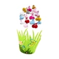 thumbnail image 1 of Bolsa de regalo con canasta de Pascua, decoración, linda caja de golosinas de Pascua con 12 conejos Patrón de mariposa, 1 of 9