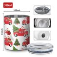 thumbnail image 4 of 12oz Coffee Tumblers Red Christmas Car Pattern Stainless Steel Vacuum Insulated Travel Tumbler Coffee Cups Mug with Lid and Straw with Cleaning Brush for Cold & Hot Drinks, 4 of 5