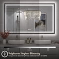 thumbnail image 5 of GODCHAR LED Bathroom Mirror Rectangular Anti-Fog Modern Style Mirror in Tempered Glass 84x32 inch, 5 of 10