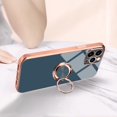 thumbnail image 2 of Compatible with Rose Gold iPhone 14 Pro Max Case for Women Girls Kickstand Ring Holder 360 TPU Rotation Ring Case with Stand Plating Edge Work with Magnetic Mount Slim Luxury Case, Gray, 2 of 8