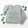 thumbnail image 4 of St Patricks Day Sweatshirt for Women Green Shamrock Printed Shirts Casual Long Sleeve Crew Neck Pullover Tops (XS, Gray), 4 of 6