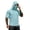 Light Blue #011, variant on Mens Sun Protection Hoodie UPF 50 Short Sleeve Sun Shirts Lightweight Quick Dry Rash Guard with Mask Fishing Shirts, 2XL