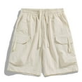 thumbnail image 3 of WAENQINLA Mens Cargo Shorts Summer Drawstring Work Shorts Comfortable Athletic Shorts with Multi Pockets Cargo Shorts for Men Under $5, 3 of 4