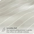 thumbnail image 6 of Bare Home Pillowcase Set - Premium 1800 Collection - Double Brushed - Ultra Soft - King Size, Pinstripe - Stone/White, 2 Count, 6 of 7