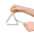 Vistreck 4 Inch Triangle Bell Triangolo with Metal Mallet Idiophone
