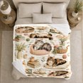 thumbnail image 5 of Cats Lounging Teacups Peaceful Watercolor Cat Lover, Peaceful Pet Portrait Pattern, Warm Flannel Blanket for Living Room and Bedroom, Cat Lovers Just Because Gift, Pet Lover Home Decor, 5 of 9