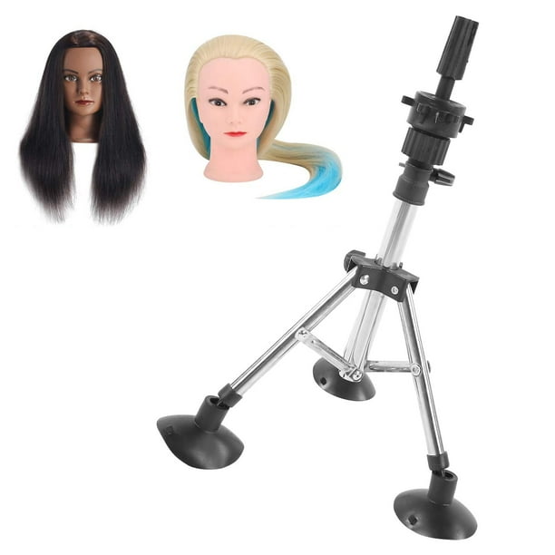 Soporte De Cabeza De Maniquí De Metal Pelado Ajustable Cabezo De Entrenamiento Código Con Tazas De Succión Para La Peluca Salón Estilista De Estilo