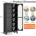 thumbnail image 2 of 75" H Locking Display Cabinet with Glass Door, Tall Storage Cabinet with 5 Adjustable Shelves, Metal Curio Cabinet Multi-Purpose Display Case for Collectibles Bedroom Living Room Office, 2 of 14