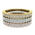 thumbnail image 2 of Stacking Milgrain Round Cut Diamond Wedding or Anniversary Band 0.53 CTW 18K Gold (G,VS), 2 of 6