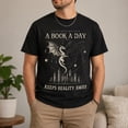 thumbnail image 2 of Fantasy Book Lover Dragon Graphic T-Shirt, A Book A Day Keeps Reality Away, 2 of 9