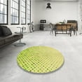thumbnail image 4 of Ahgly Company Machine Washable Indoor Round Transitional Tea Green Area Rugs, 5' Round, 4 of 7