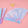 thumbnail image 3 of Homerr Folding Fan 2Pcs Cartoon Pattern Cool Student Children Summer Fine Workmanship Portable Folding Birthday Gift Folding Fan, 3 of 7