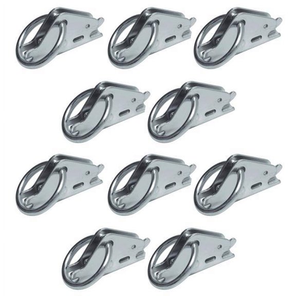 SNAP-LOC E-Track O-Ring Multi-Purpose Tie-Down 10-Pack for Hook-Straps, Rope, Cable, Pickups, Trucks, Trailers, Logistics